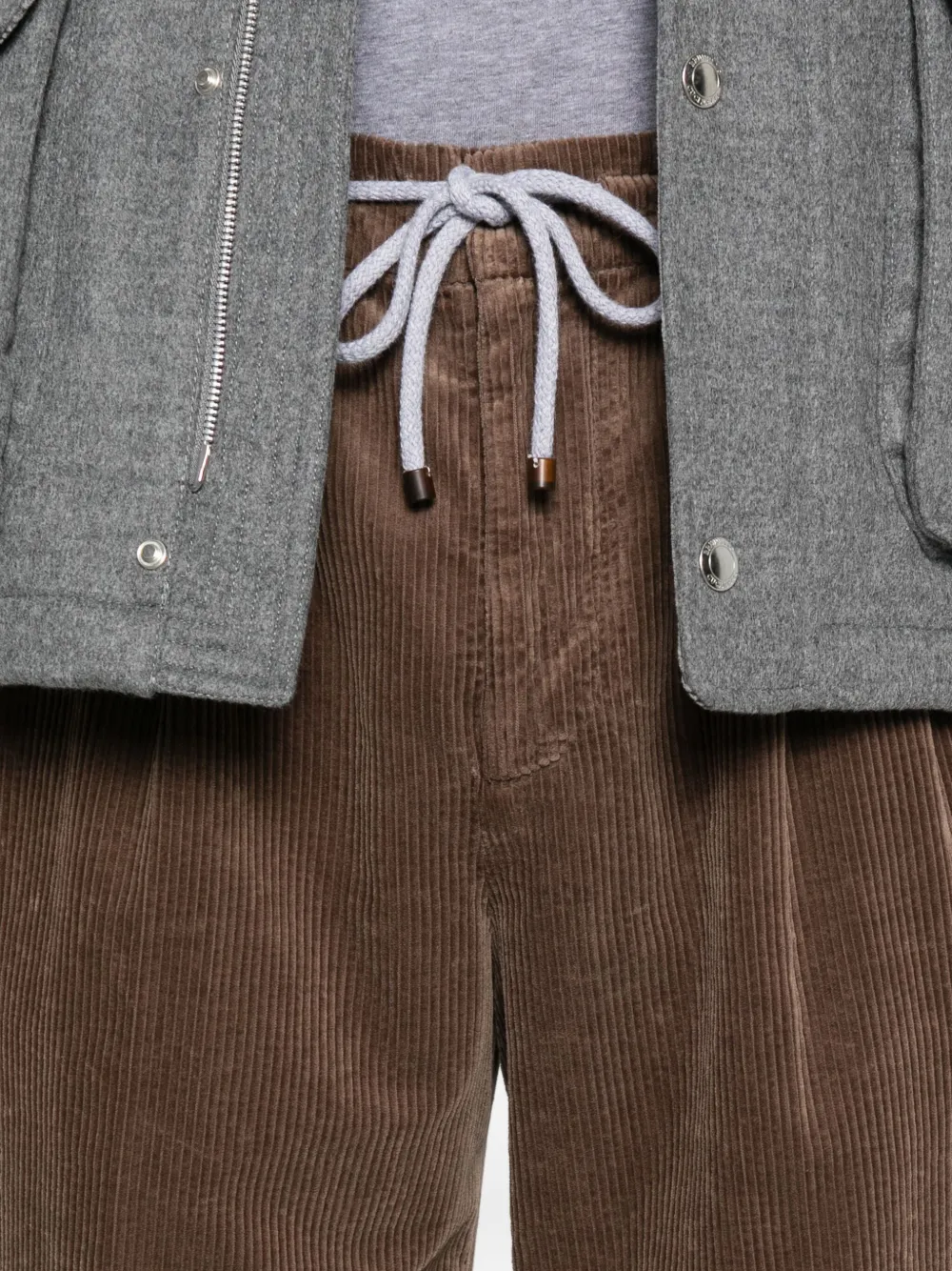 Brunello Cucinelli Ribfluwelen broek Bruin