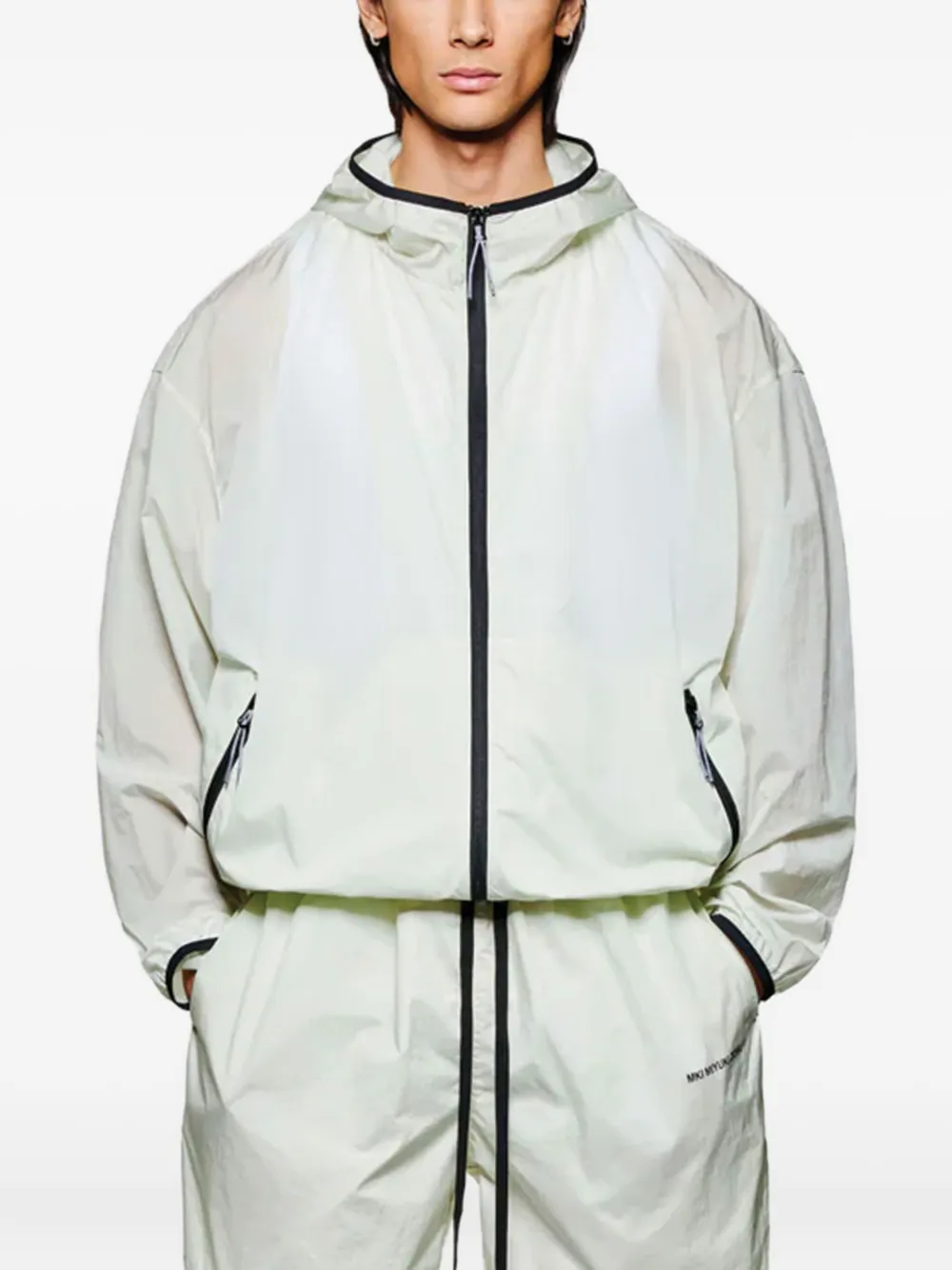 MKI Miyuki Zoku zip-up hooded jacket Wit