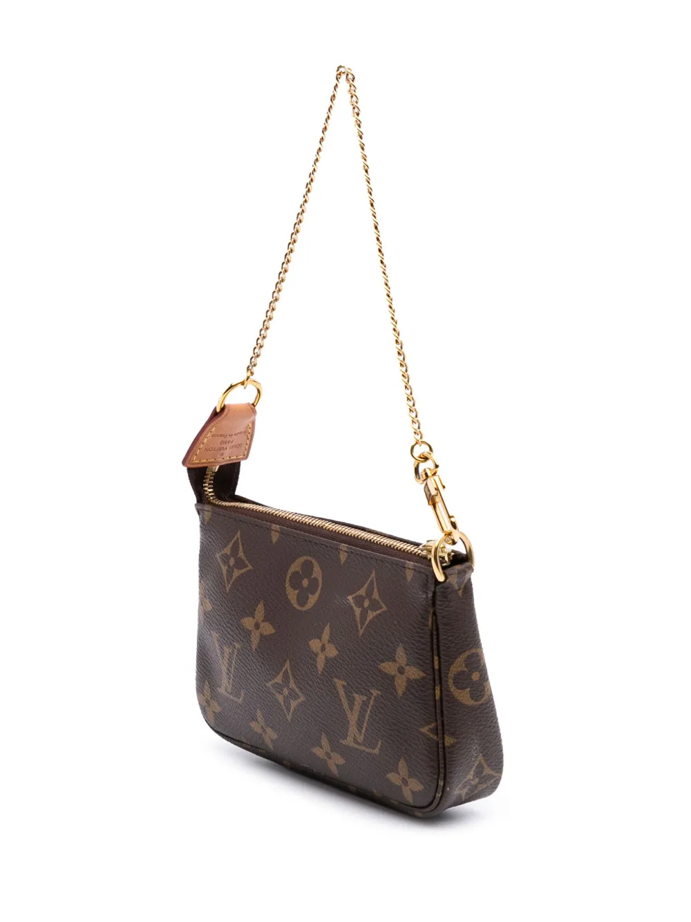 Pre-owned Louis Vuitton 2020 Monogram Mini Pochette Accessoires Handbag In Brown