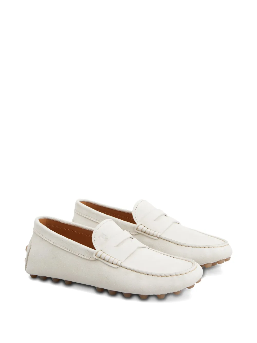 Tod's Gommino Bubble suède loafers Wit