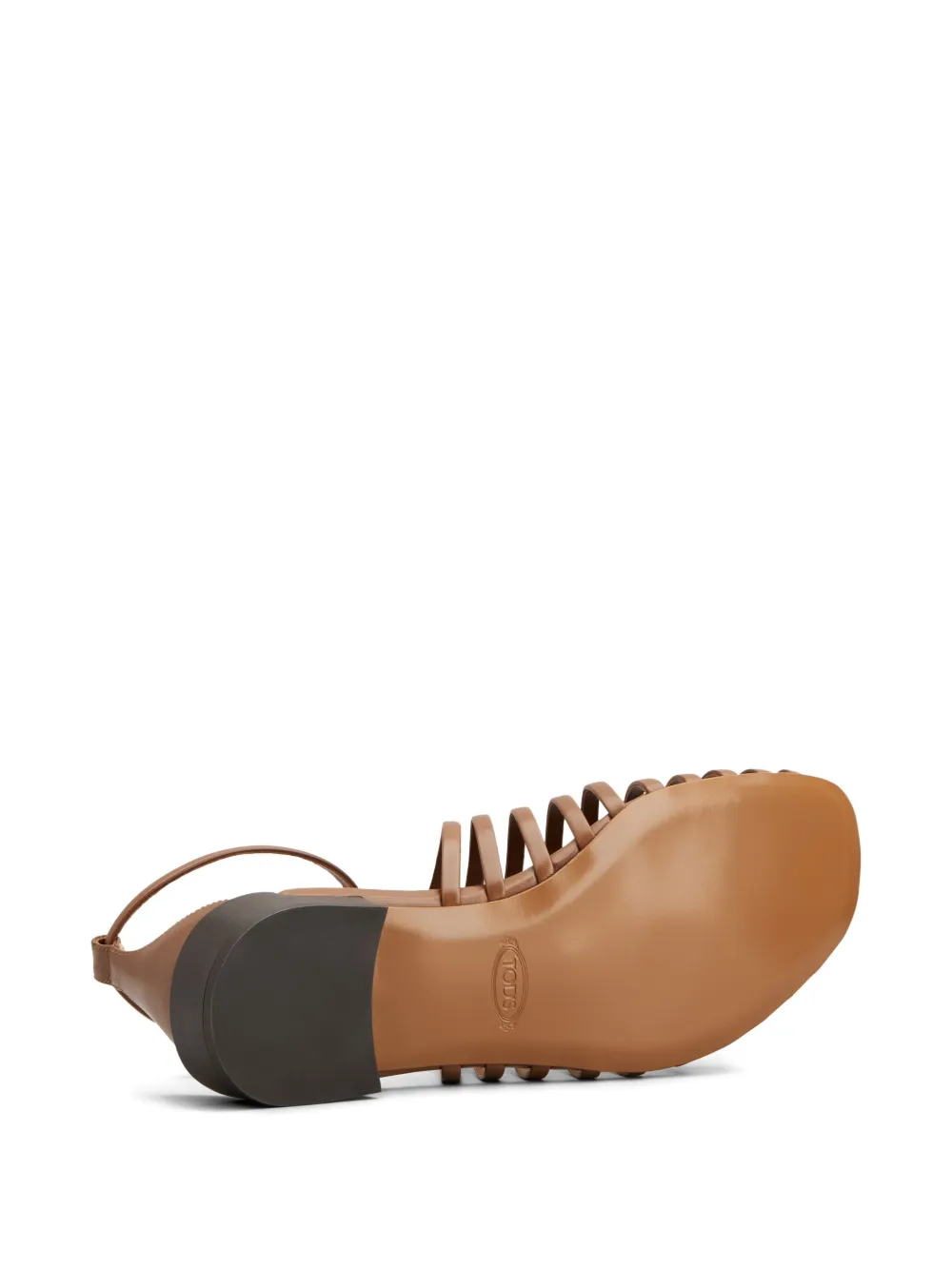 Tod's leather strappy sandals Brown