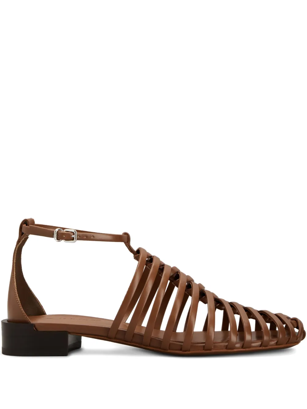 Tod's leather strappy sandals Brown
