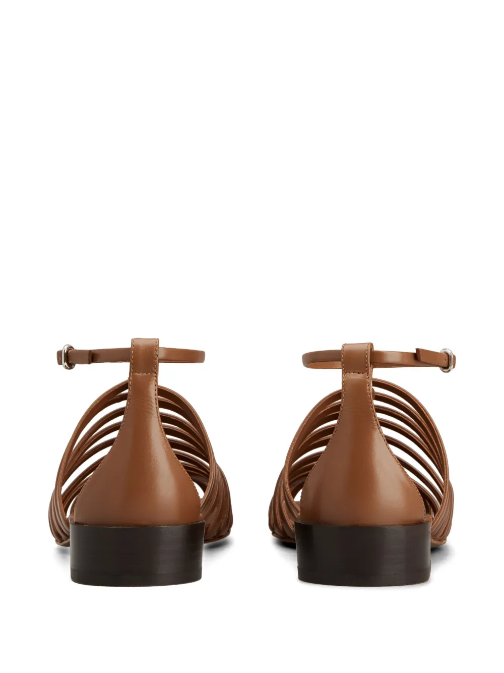 Tod's leather strappy sandals Brown