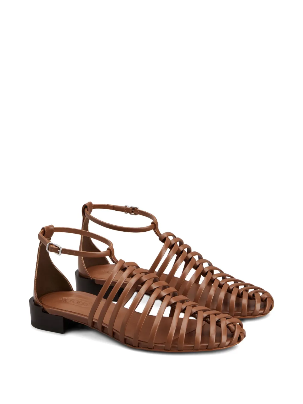 Tod's leather strappy sandals Brown