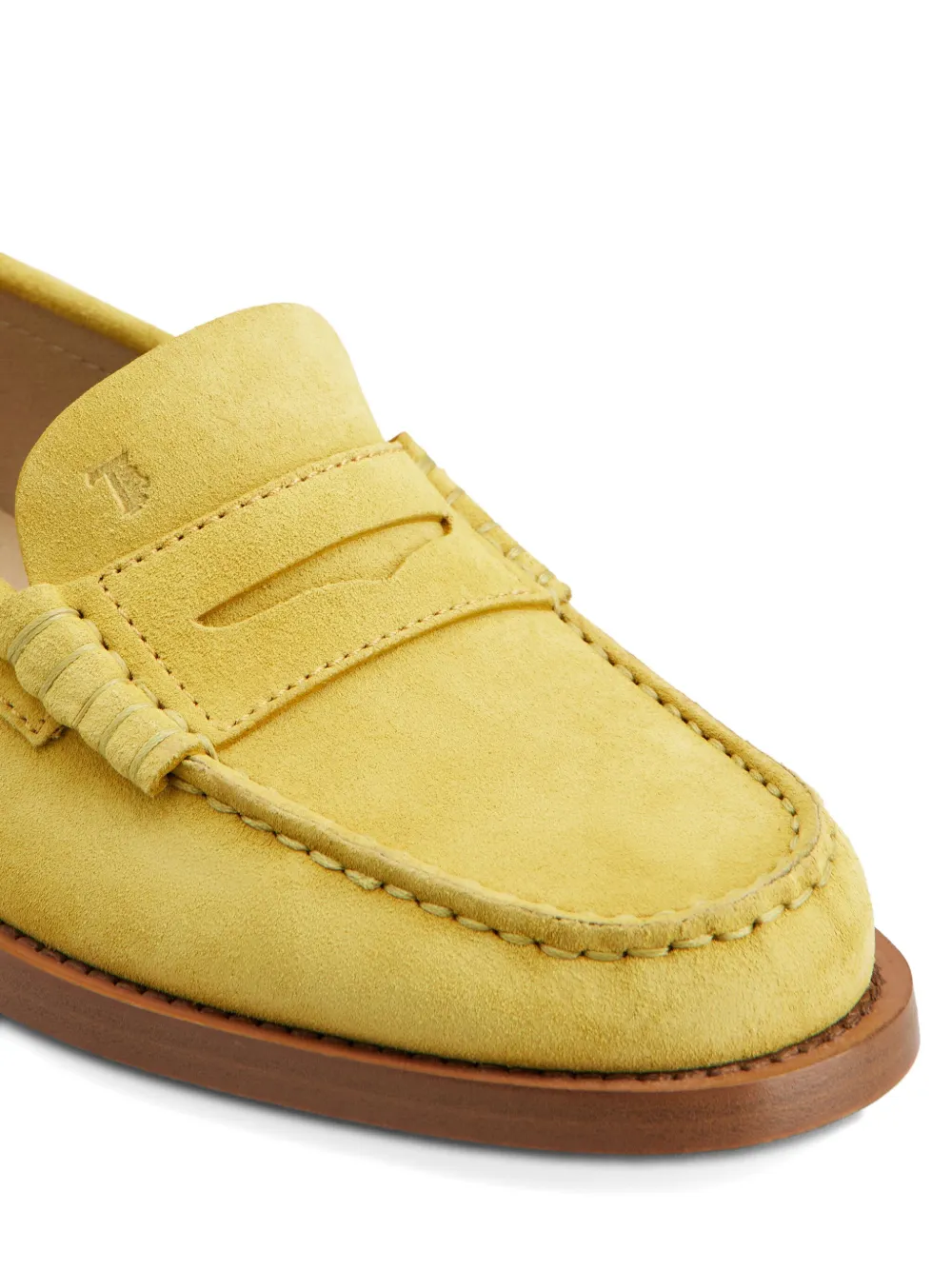 Tod's Penny suède loafers Geel