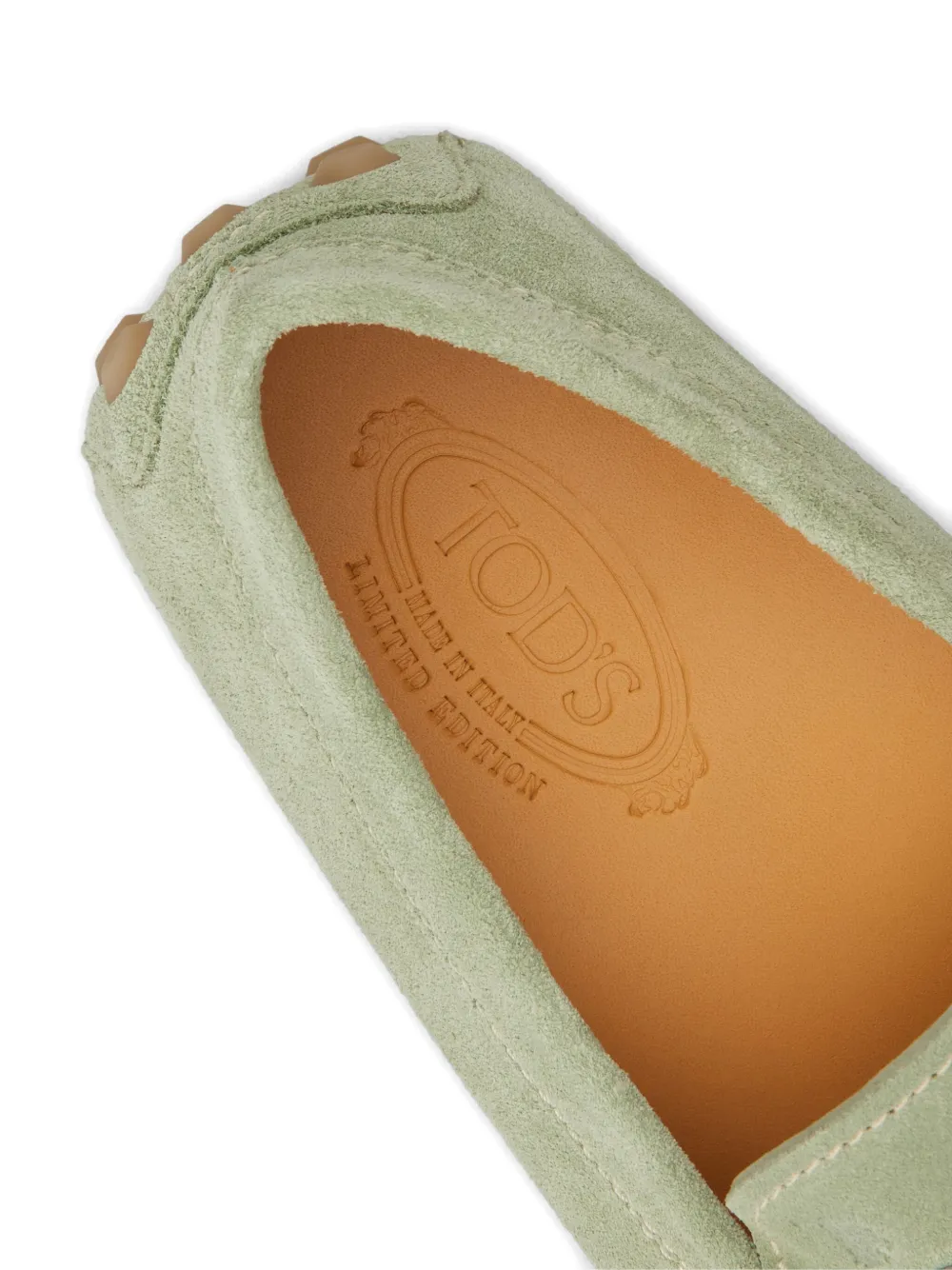 Tod's Gommino Bubble suède loafers Groen