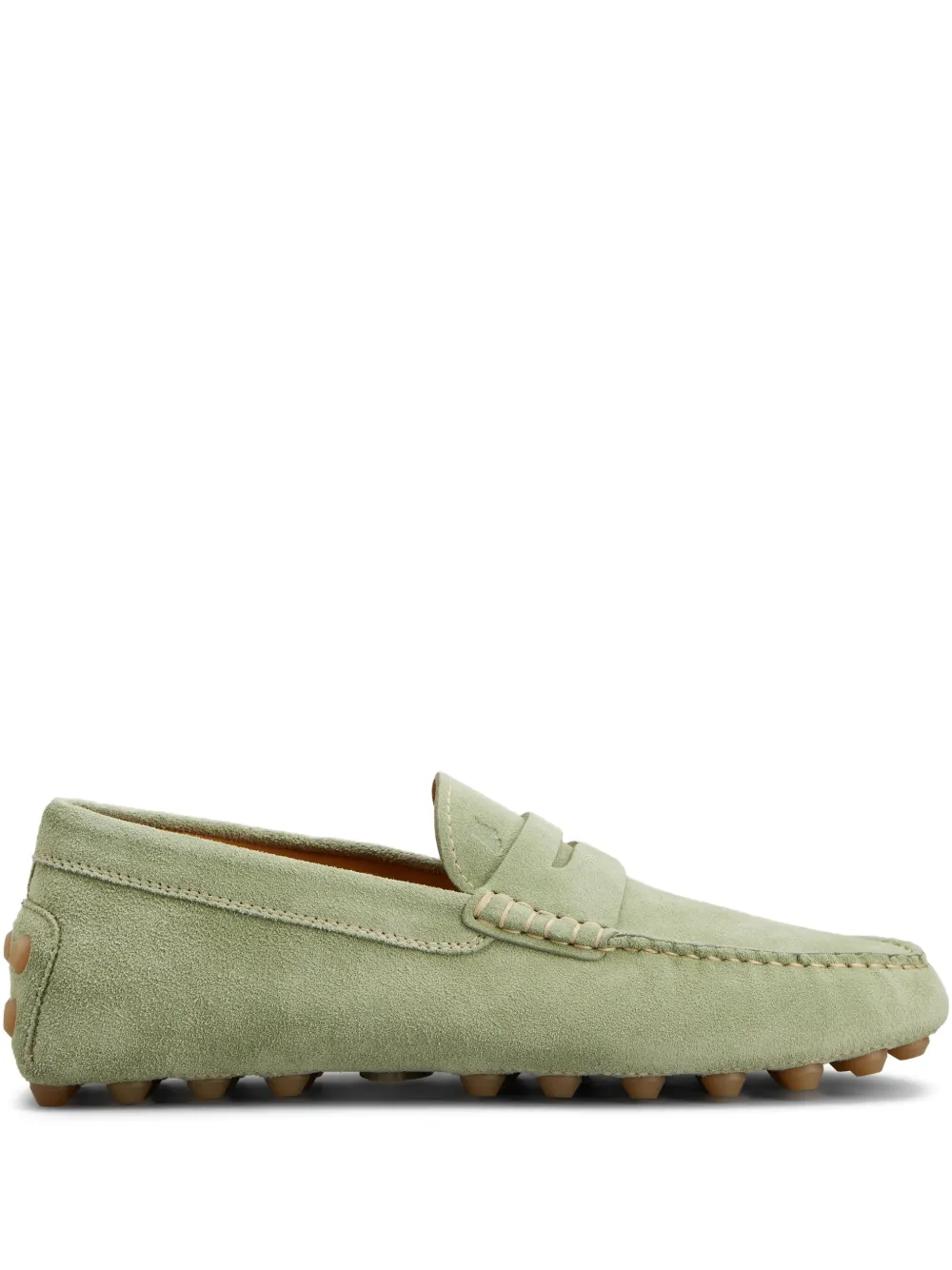 Tod's Gommino Bubble suède loafers Groen