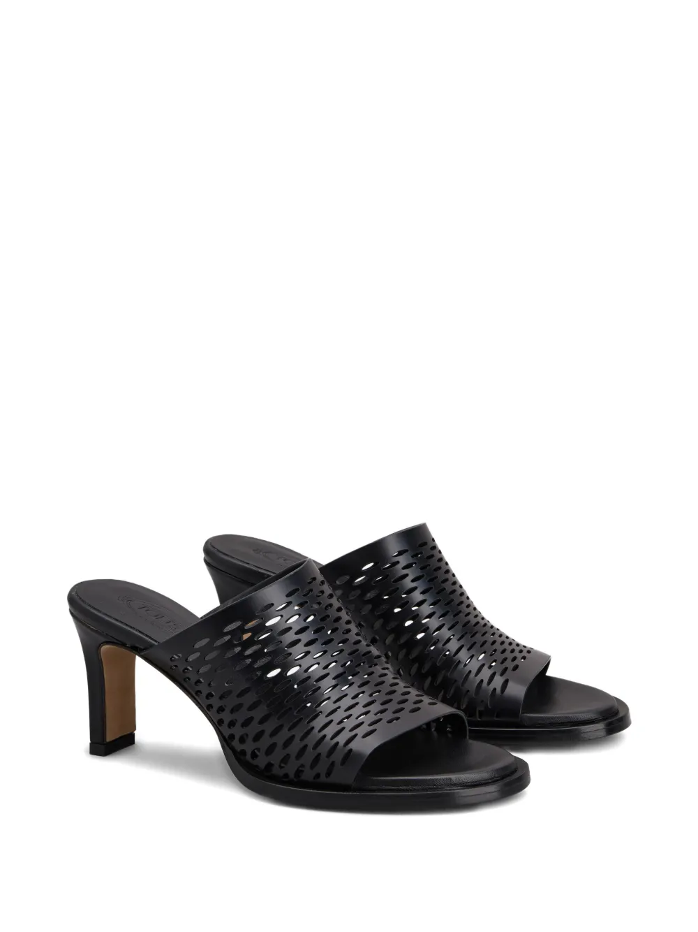 Tod's 75mm laser-cut heeled sandals Black