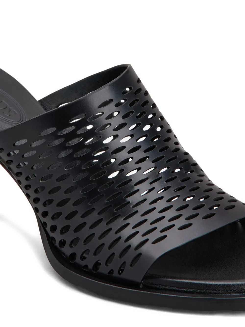 Tod's 75mm laser-cut heeled sandals Black