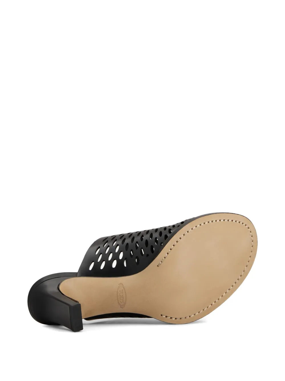 Tod's 75mm laser-cut heeled sandals Black