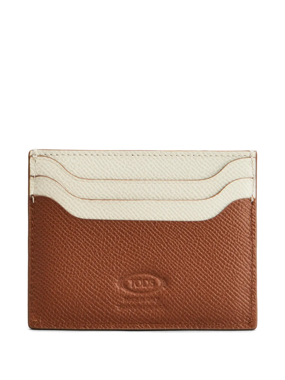 Tod's Tweekleurige leren pasjeshouder Bruin