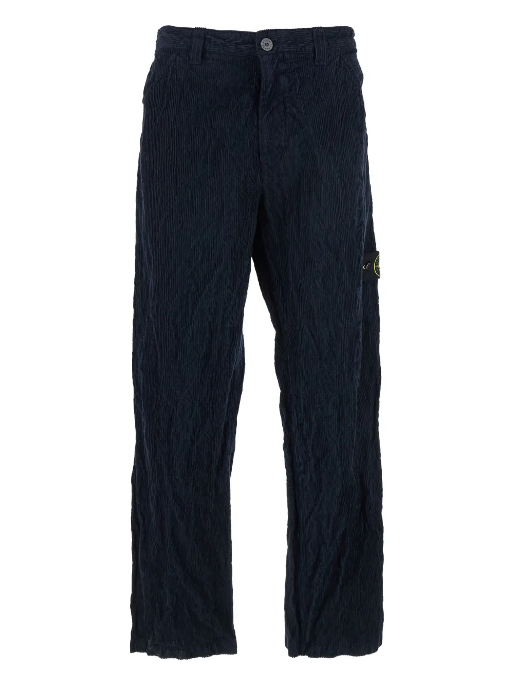 Stone Island Ribfluwelen broek met opgestikte zak Blauw