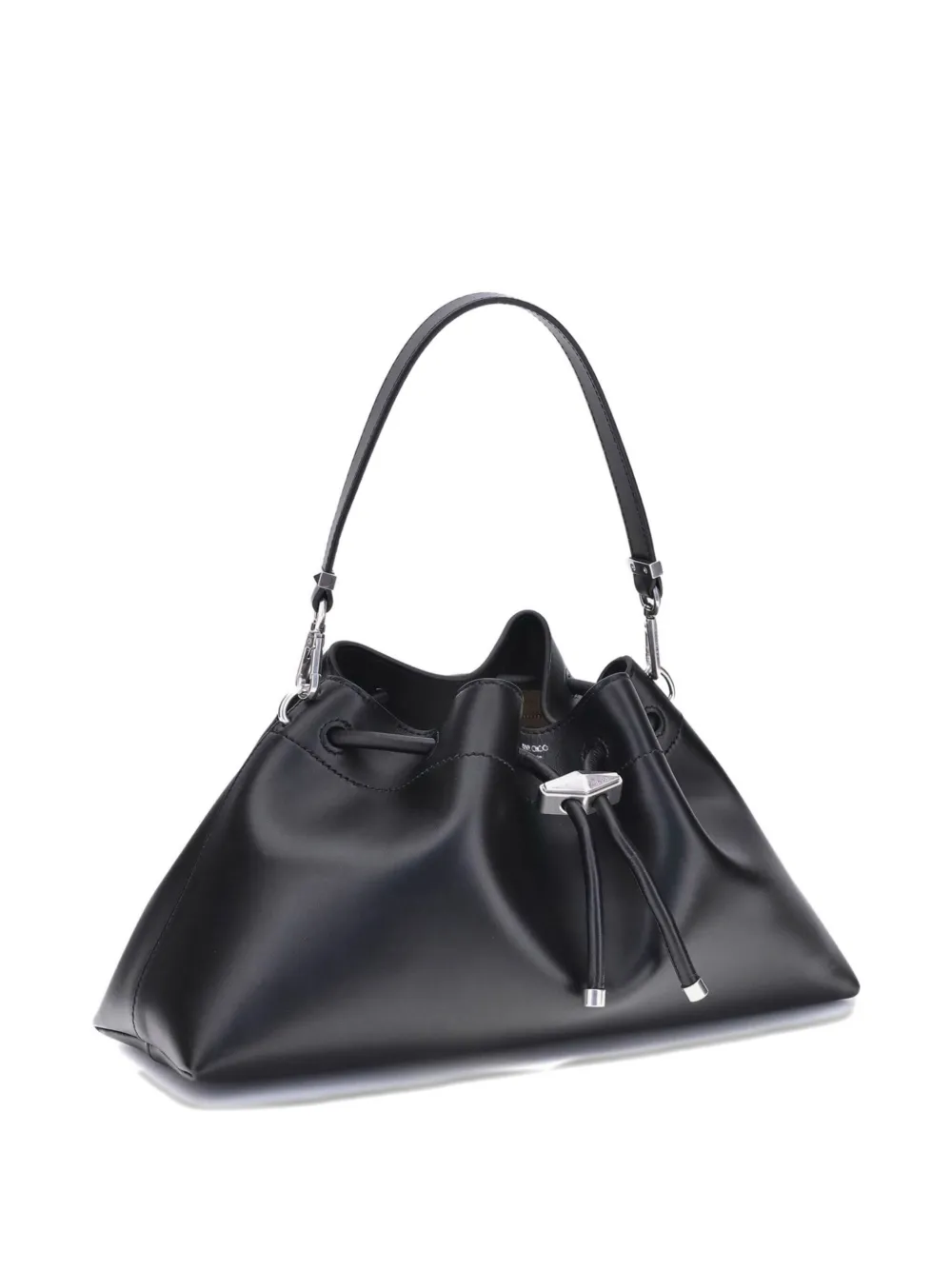 Jimmy Choo Cinch M leren schoudertas Zwart