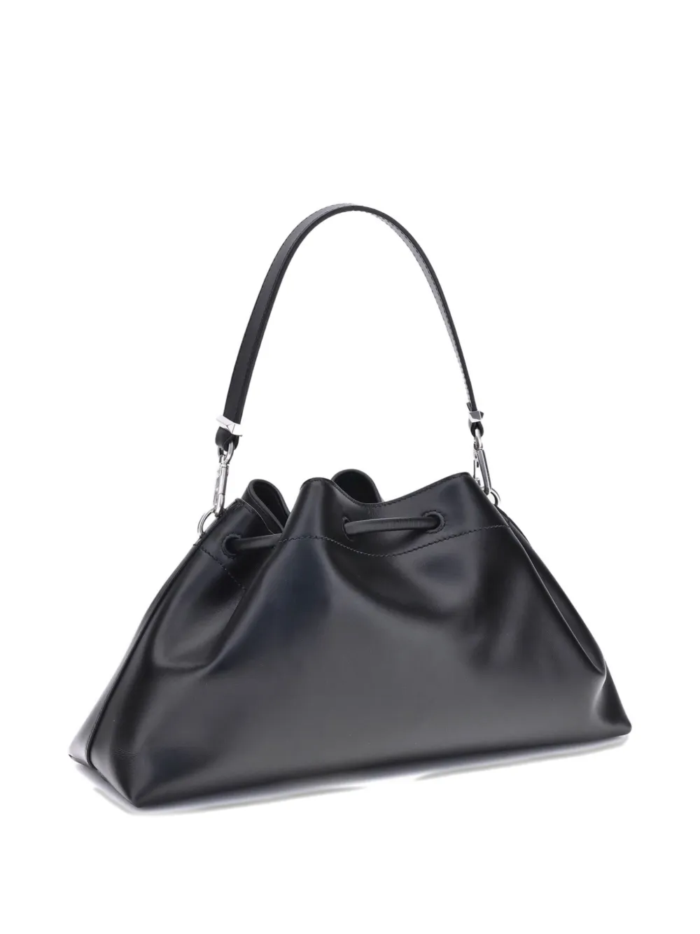 Jimmy Choo Cinch M leather shoulder bag - Zwart