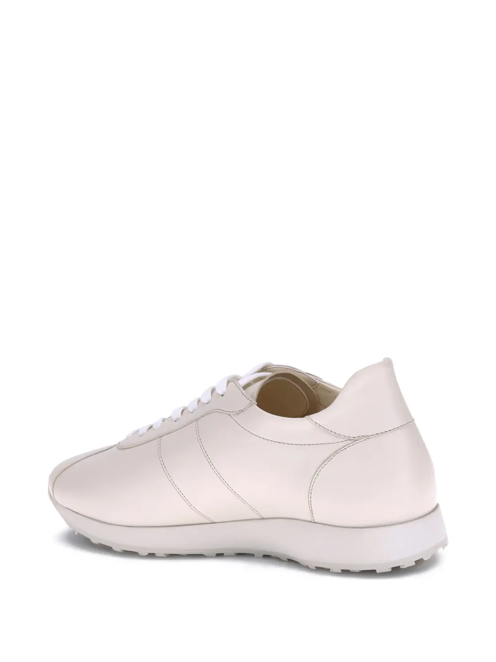 The Row leather lace-up trainers Neutrals