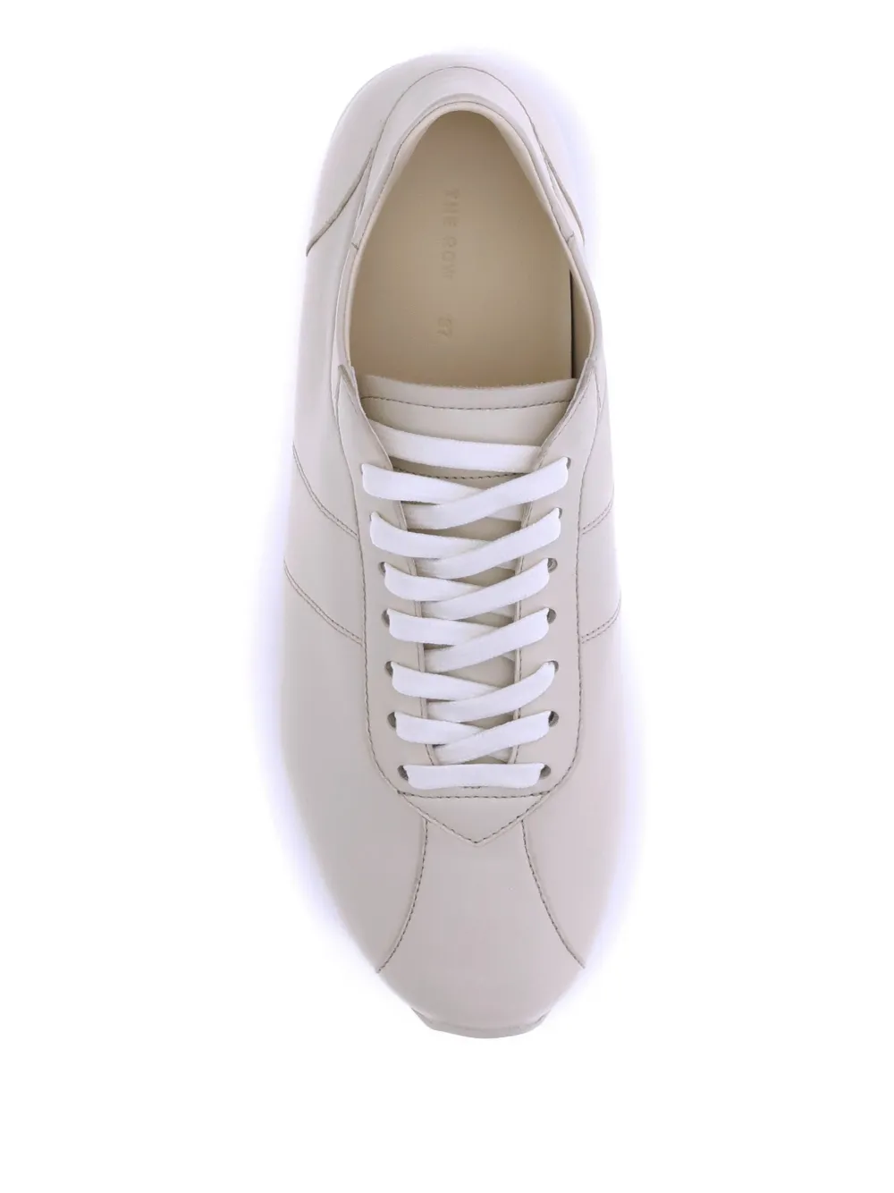The Row leather lace-up trainers Neutrals