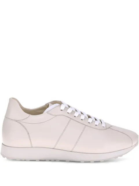 The Row leather lace-up trainers