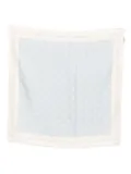 Valentino Garavani polka-dot silk scarf - Blue