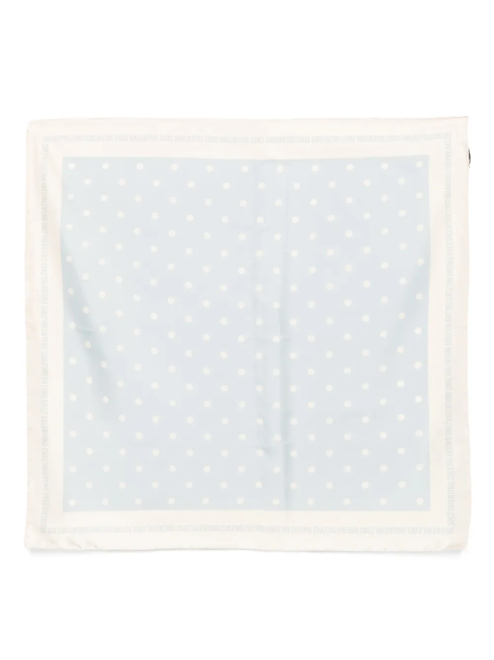 Valentino Garavani polka-dot silk scarf Blauw