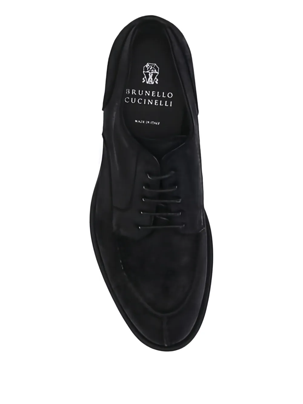 Brunello Cucinelli Almond Toe Lace-up Shoes In Black
