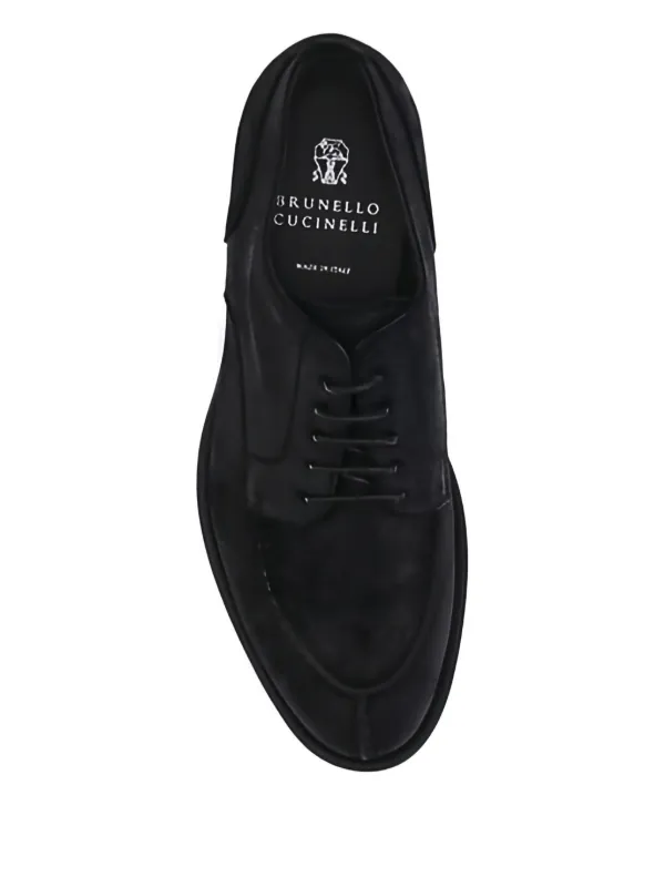 Brunello Cucinelli レースアップ スエードシューズ | ブラック