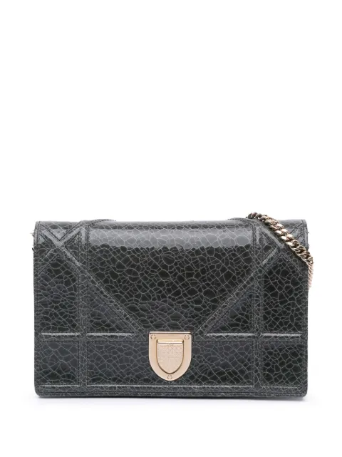 Christian Dior Pre-Owned 2016 Ceramic Effect Deerskin Diorama Wallet on Chain crossbody bag