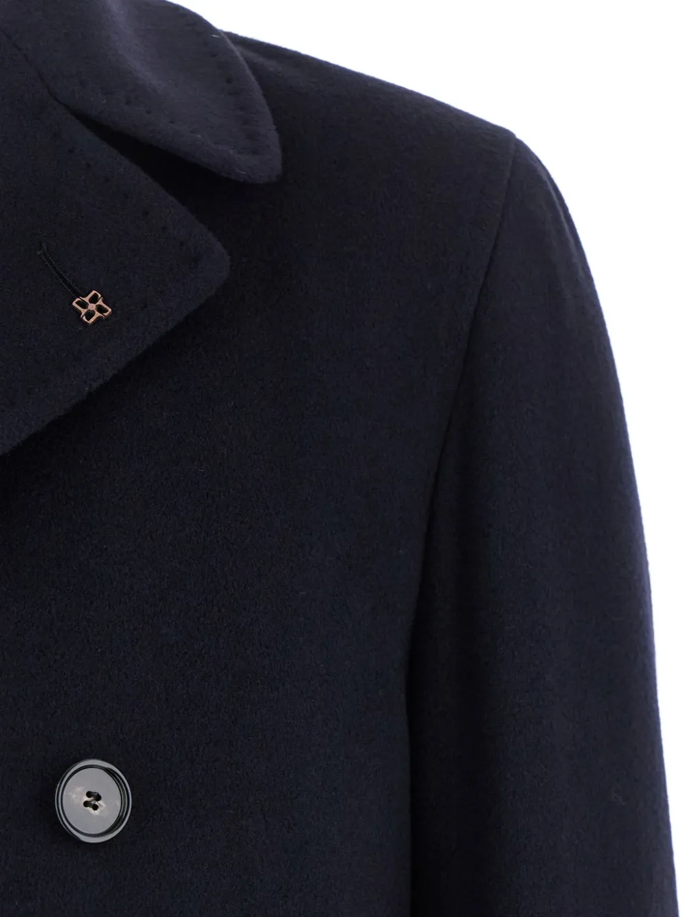 Tagliatore Kasjmier jas met dubbele rij knopen Blauw
