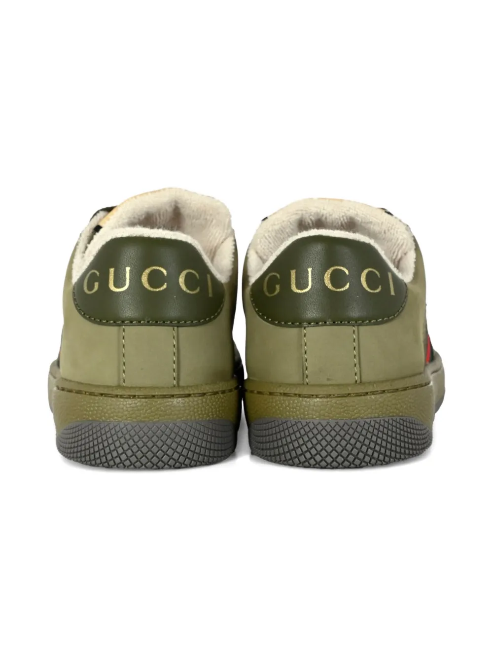 Gucci Kids Leren sneakers Groen