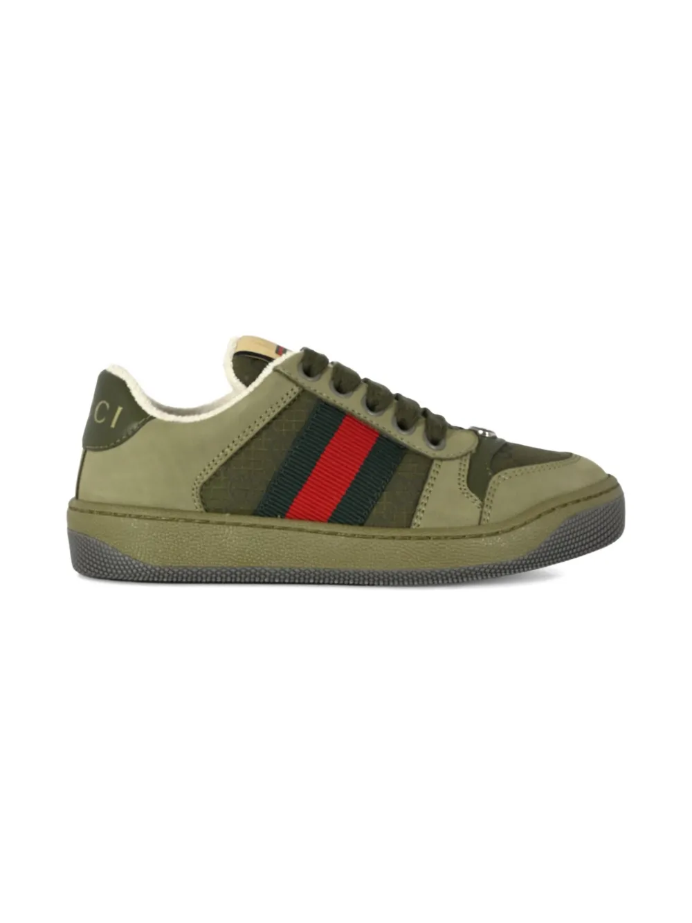 Gucci Kids Leren sneakers Groen