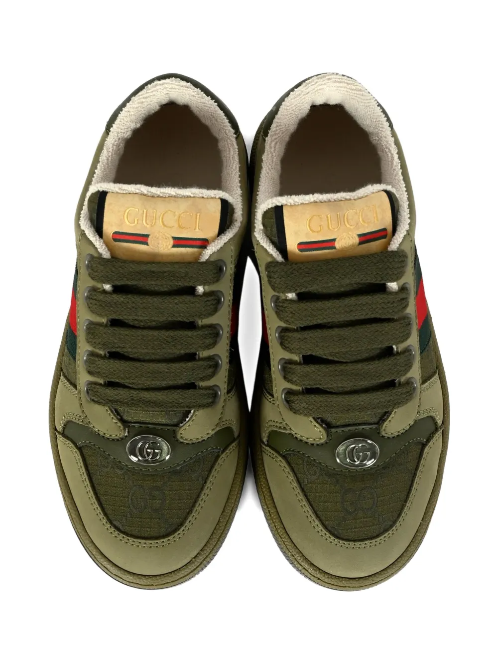 Gucci Kids Leren sneakers Groen