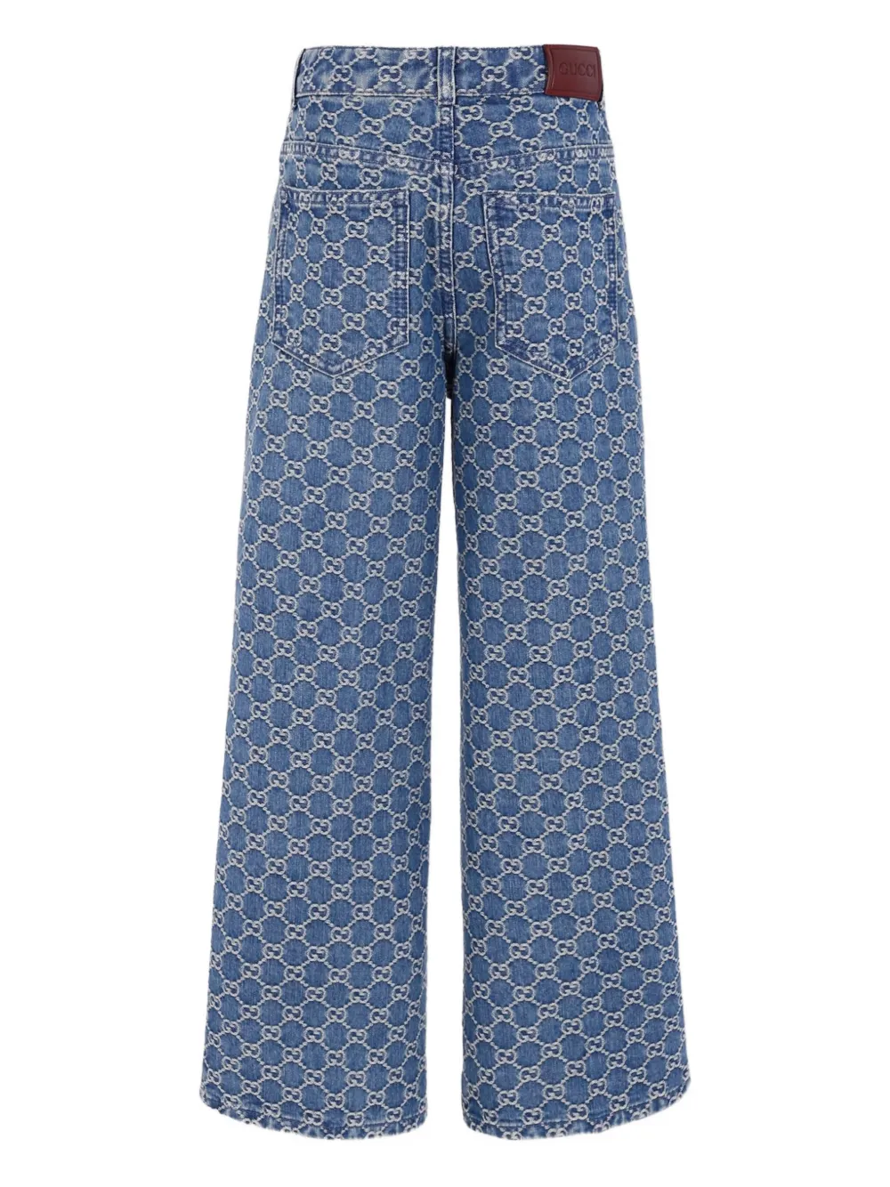 Gucci Kids Jeans met GG-monogram Blauw