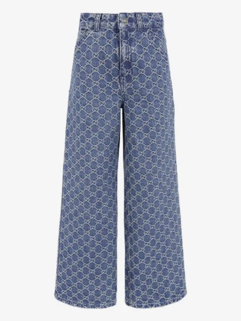 Gucci Kids جينز بمونوغرام GG
