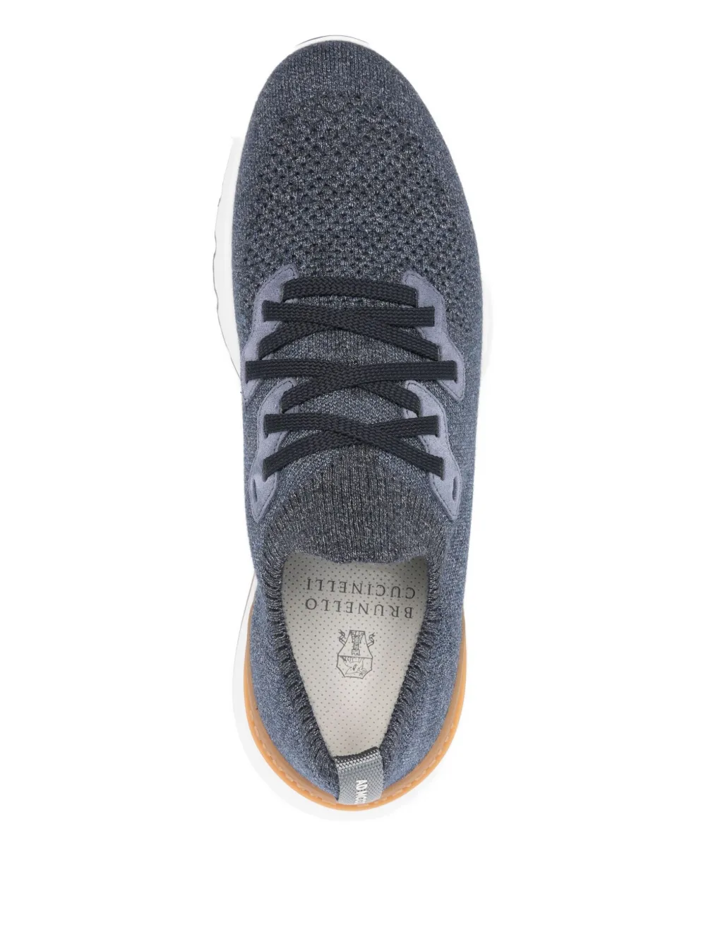 Brunello Cucinelli mesh-upper sneakers Blauw