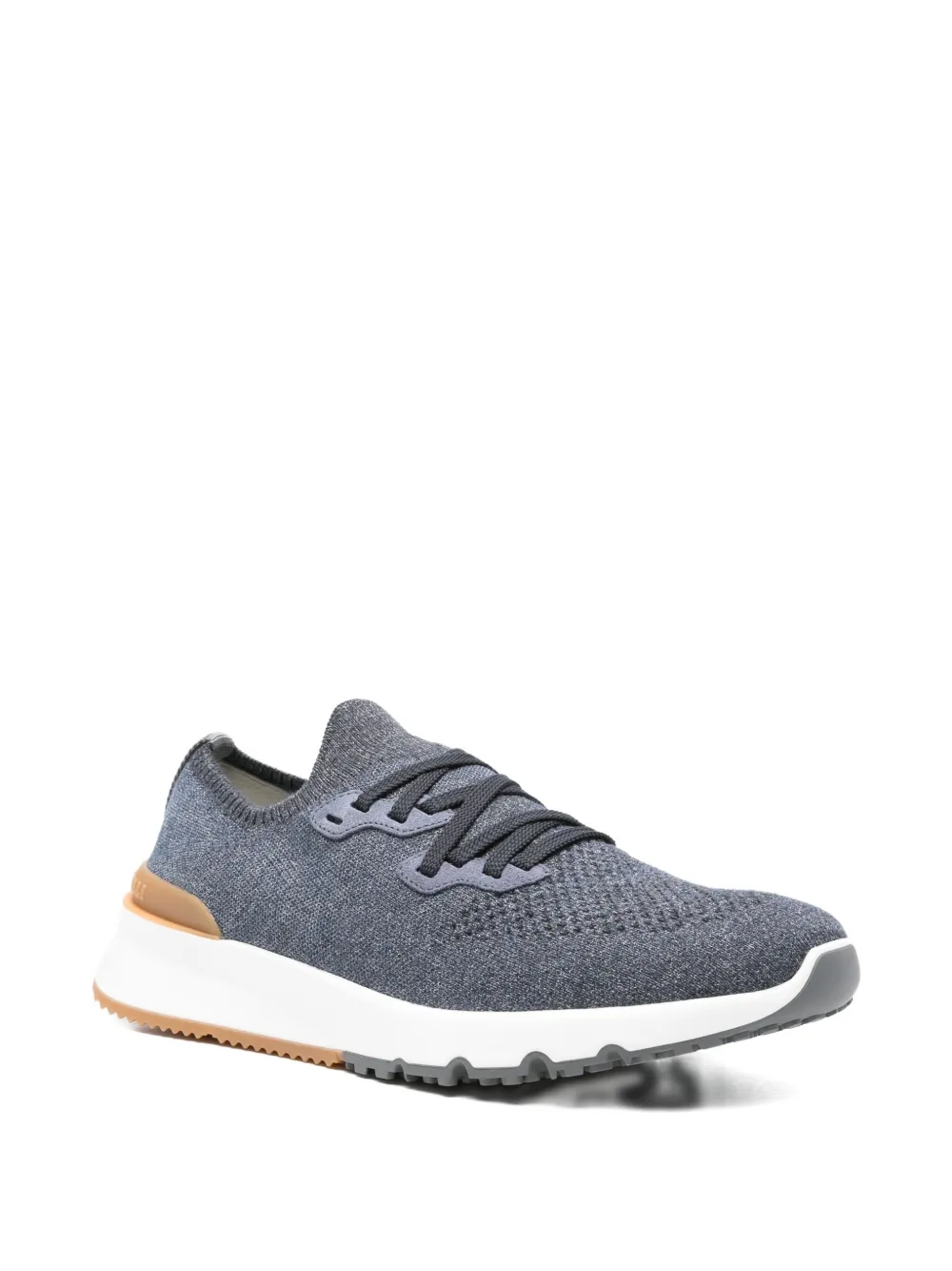 Brunello Cucinelli mesh-upper sneakers Blauw