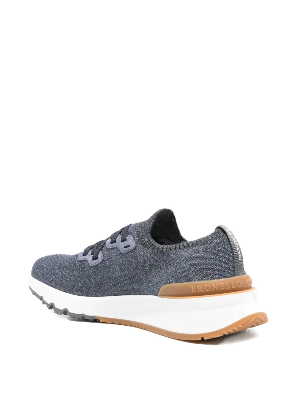 Brunello Cucinelli mesh-upper sneakers Blauw