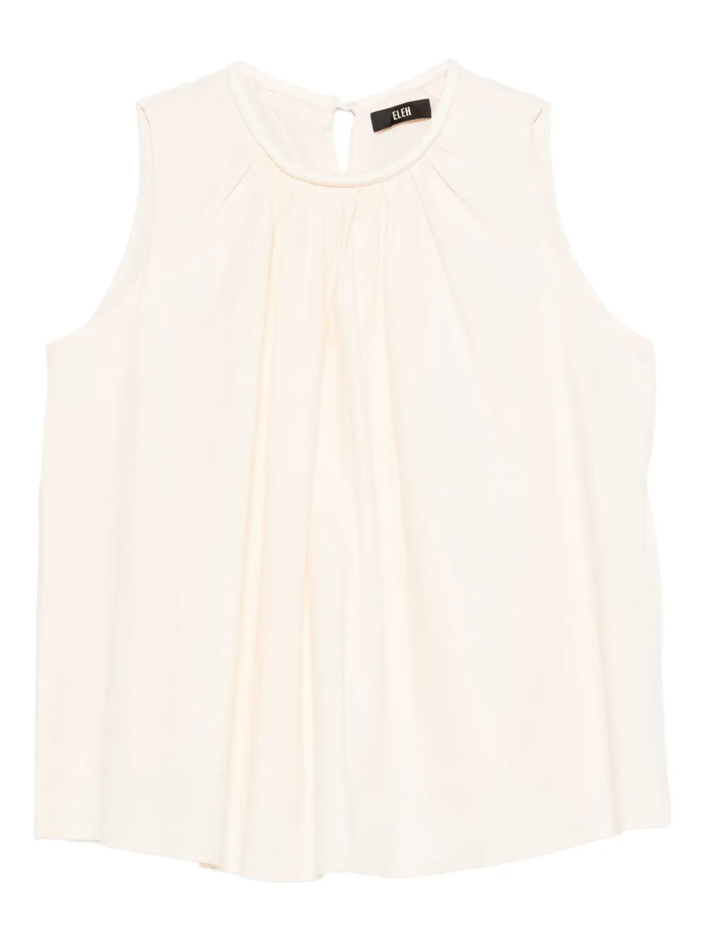 pleated sleeveless top