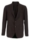 Tagliatore single-breasted patch-pocket blazer - Brown