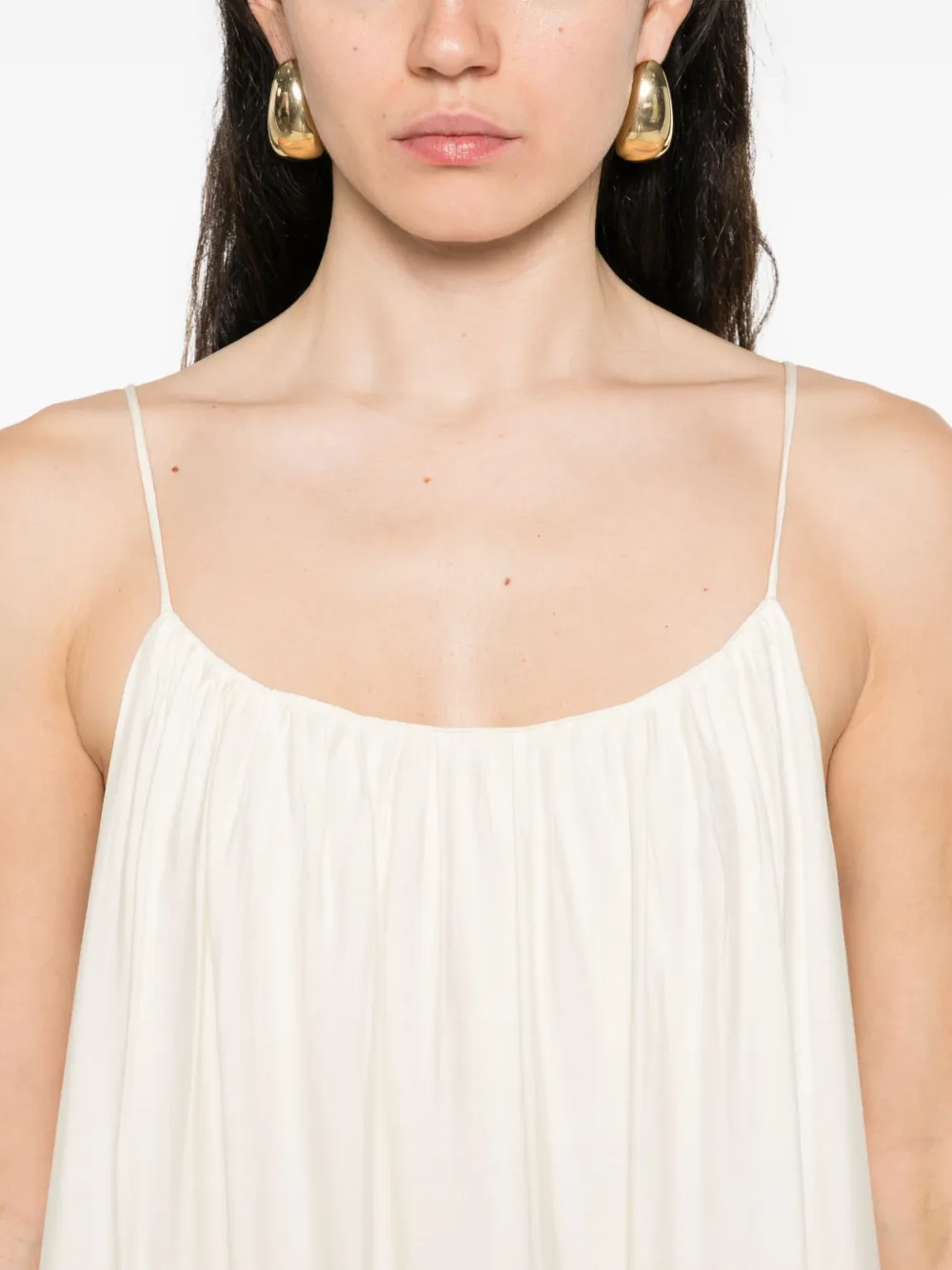 Eleh Balloon-hem Spaghetti-strap Maxi Dress In Nude