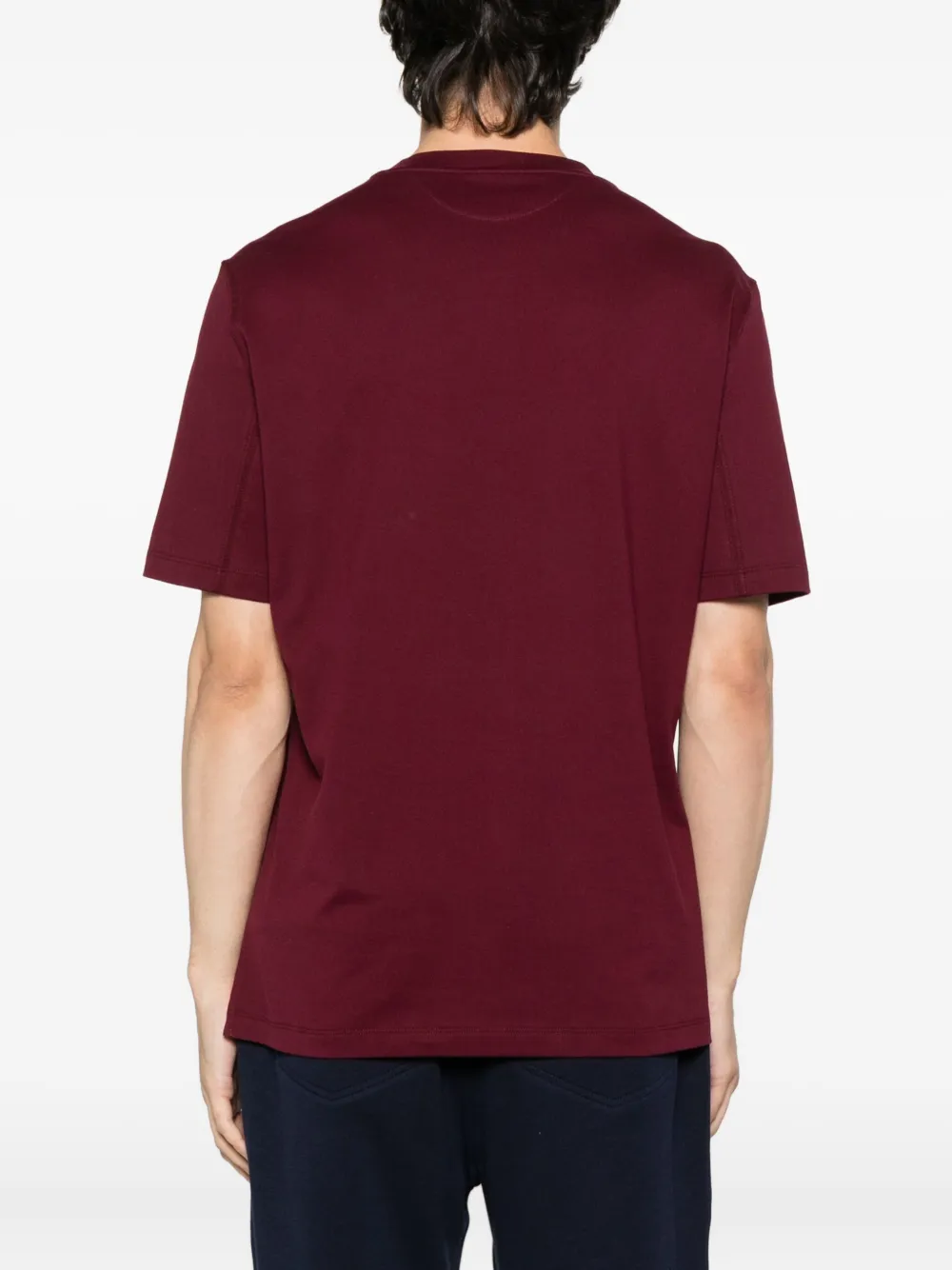 Brunello Cucinelli T-shirt met borduurwerk Rood