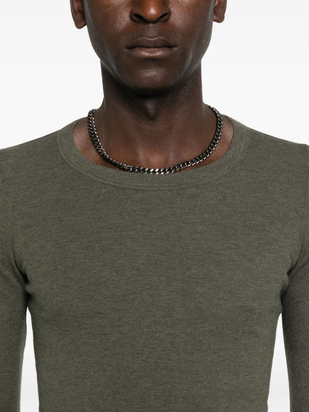 Rick Owens T-shirt met lange mouwen Groen