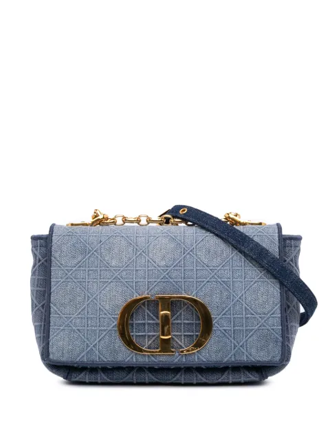 Christian Dior Pre-Owned 2021-2024 Small Denim Cannage Caro Bag crossbody bag