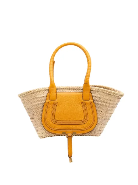 Chloé Pre-Owned 2022 Medium Raffia Marcie Basket tote bag