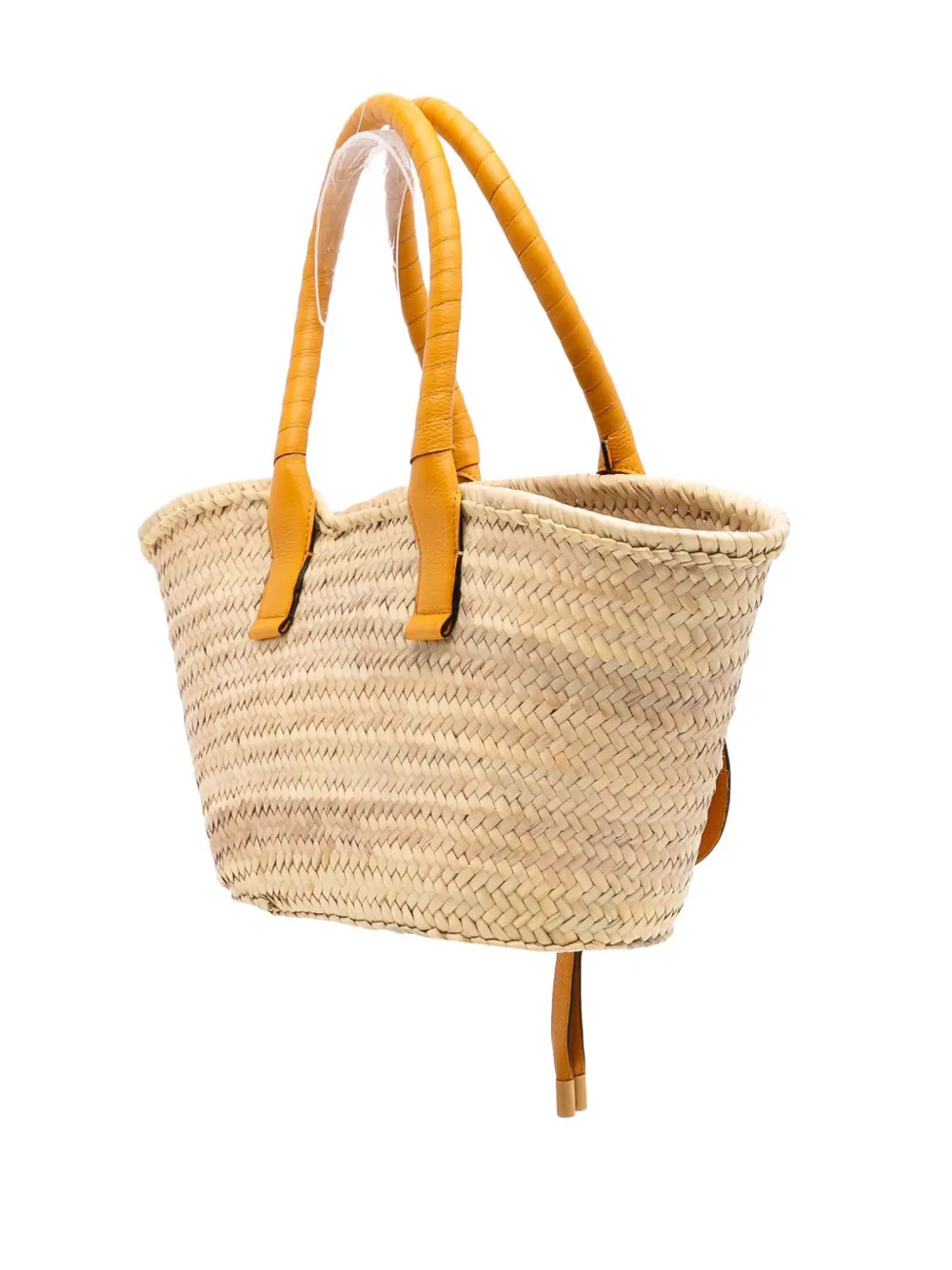 Pre-owned Chloé 2022 Medium Raffia Marcie Basket Tote Bag