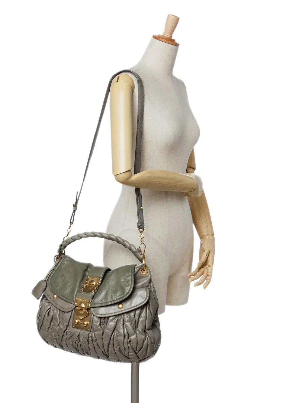 Miu Miu Pre-Owned 2010-2024 Matelasse Nappa Coffer satchel | Pre-Owned | Image 2