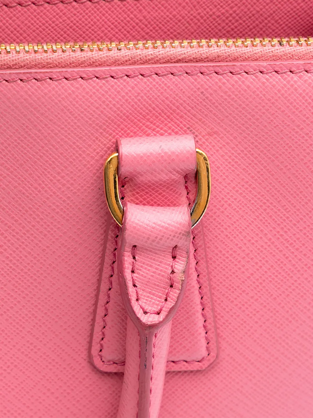 Pre-owned Prada 2000-2024 Medium Saffiano Lux Galleria Double Zip Satchel