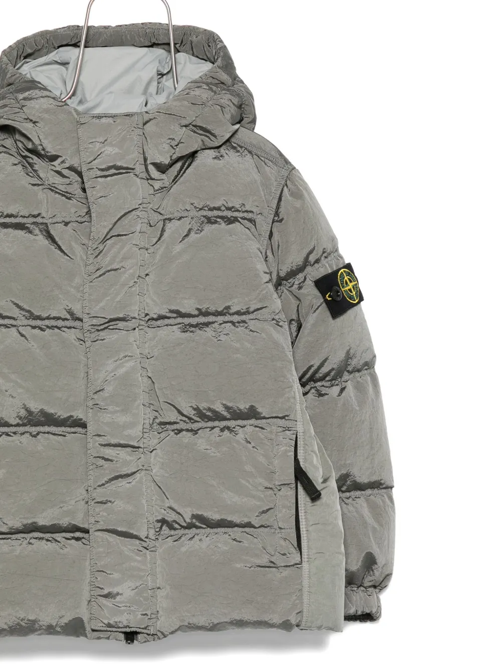 Stone Island Junior Donsjack met capuchon Groen