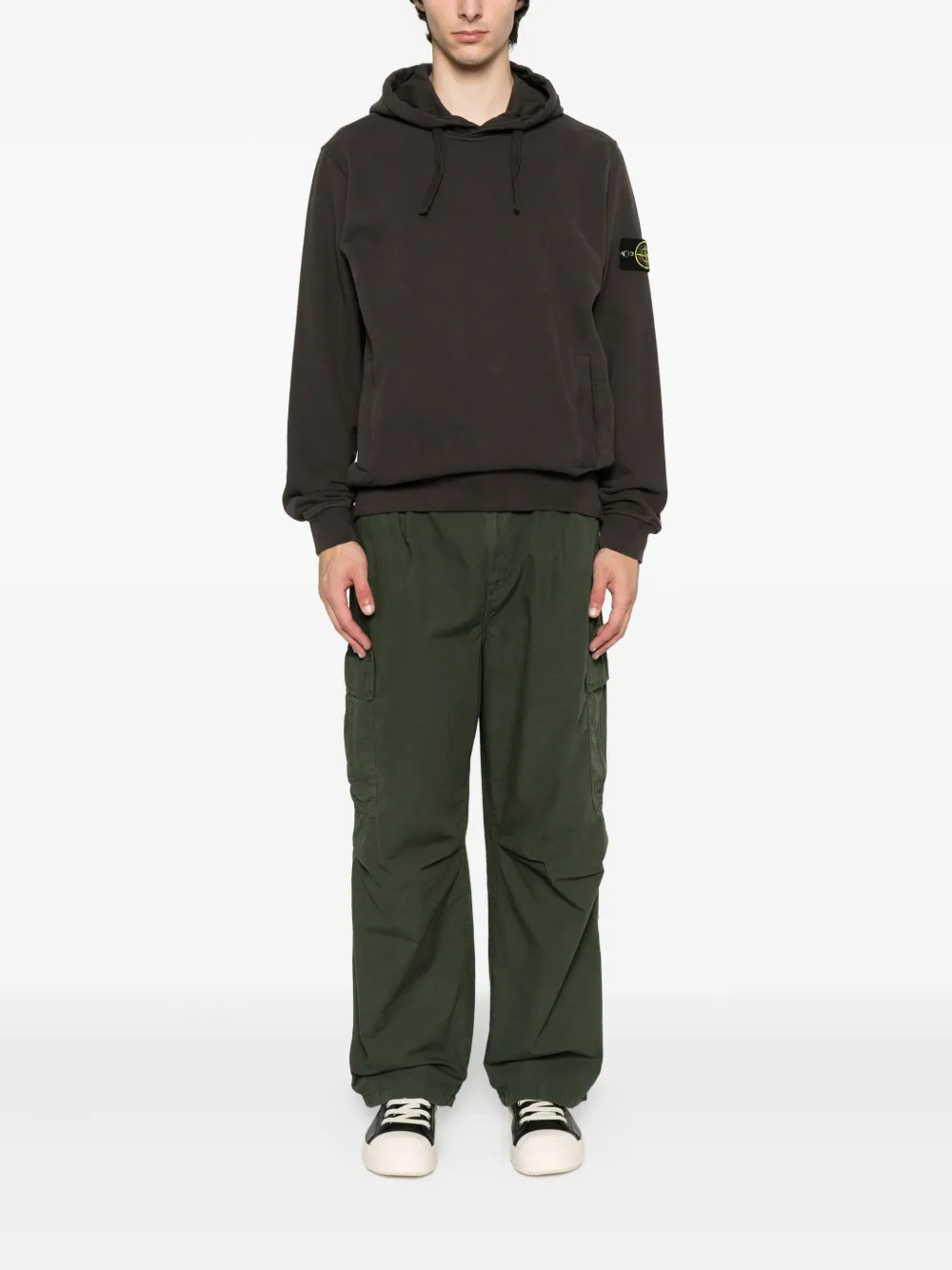 Stone Island Katoenen hoodie Grijs