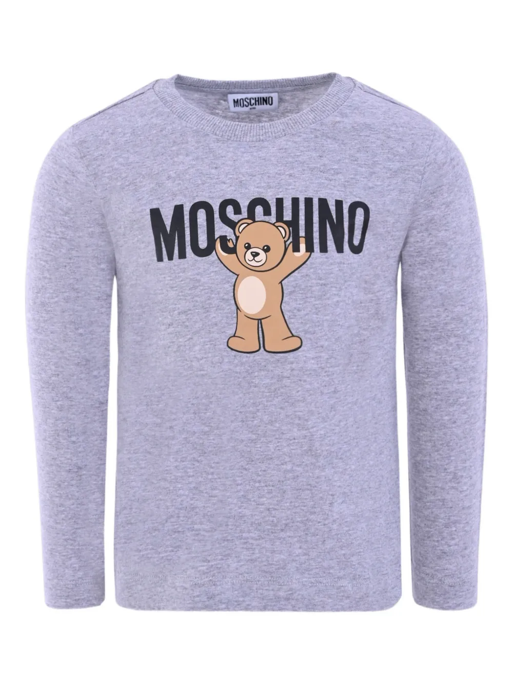 Moschino Kids T-shirt met lange mouwen Grijs