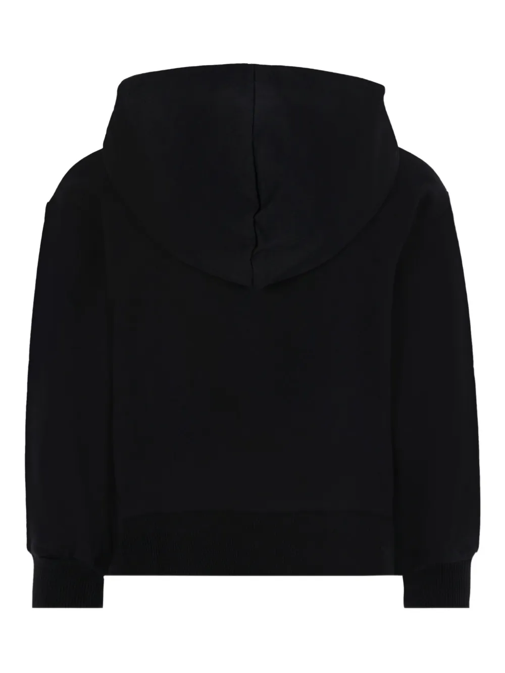 Moschino Kids Hoodie met teddyprint en rits Zwart
