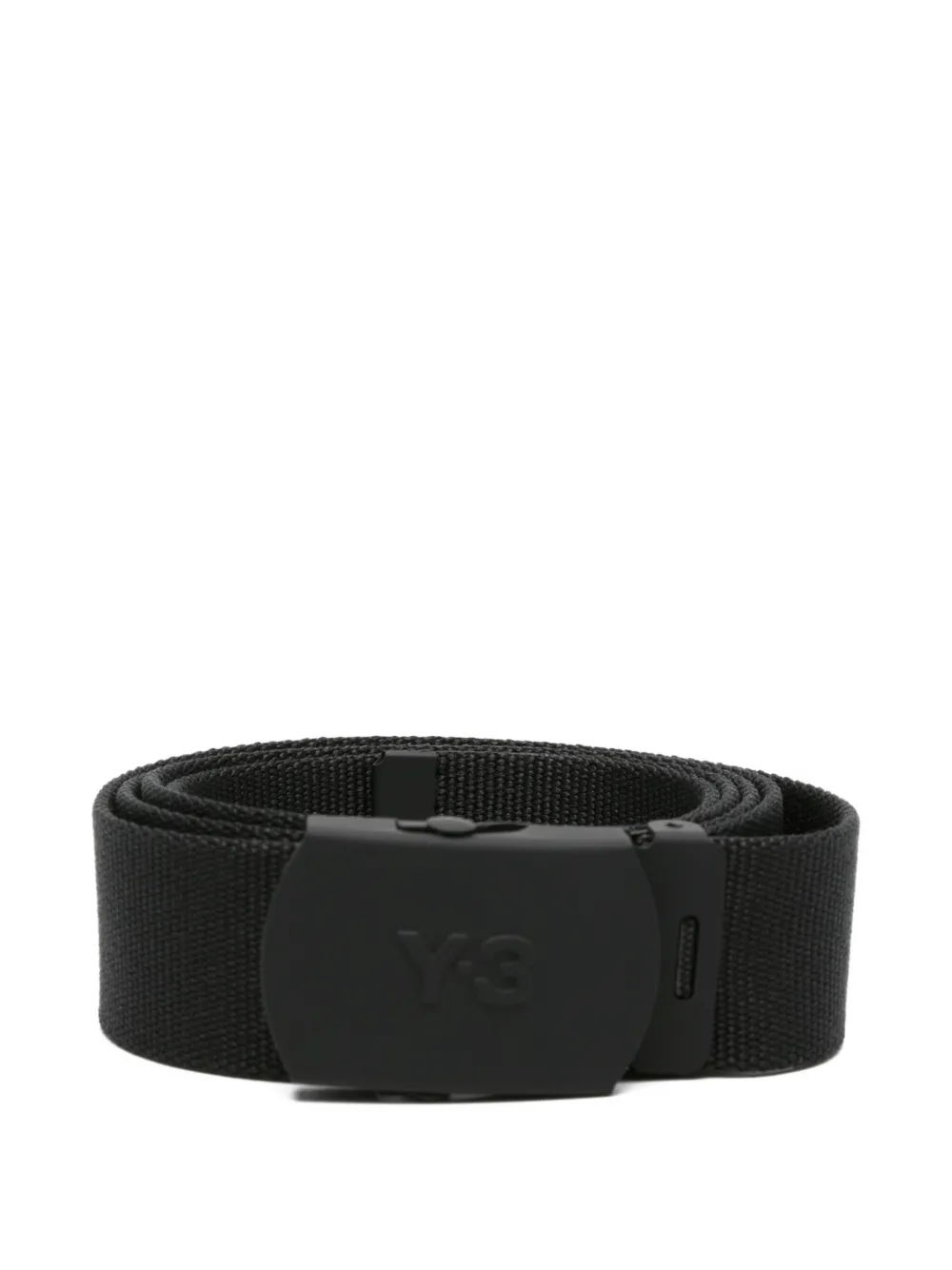 Y-3 logo-embossed belt | Black | Image 1